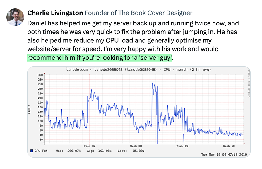 Client testimonial