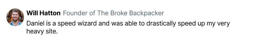 Client testimonial